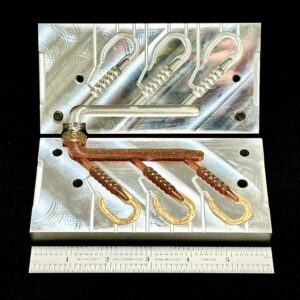 2 Inch Ribbon tail - 3 cavity grub mold